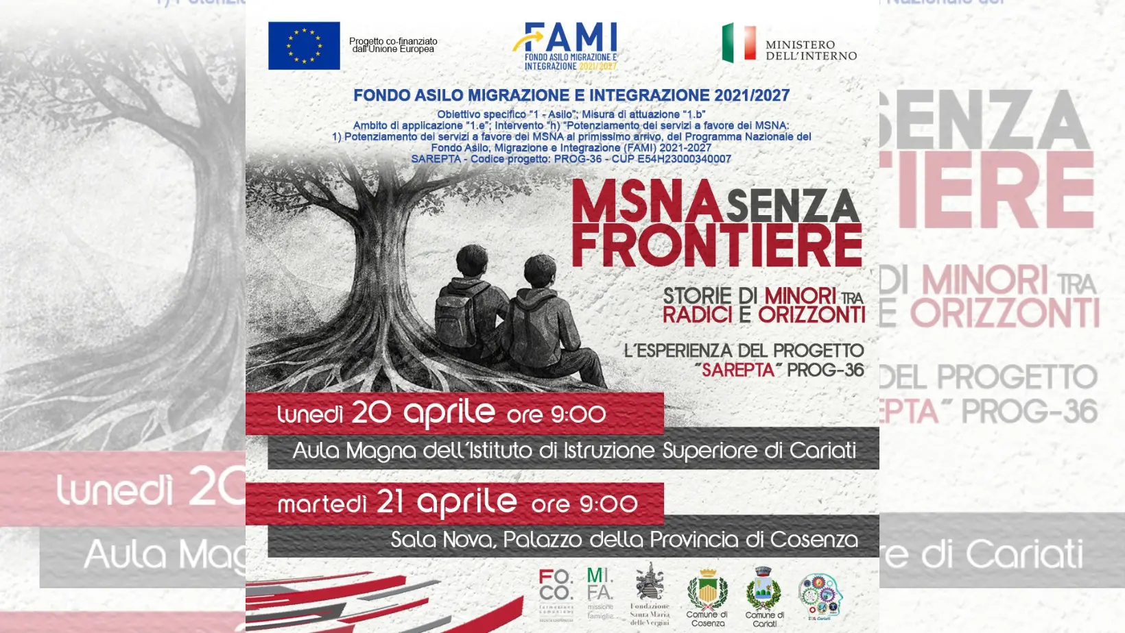 Storie di minori stranieri non accompagnati: a Cariati e Cosenza l’iniziativa “Msna senza frontiere”\n