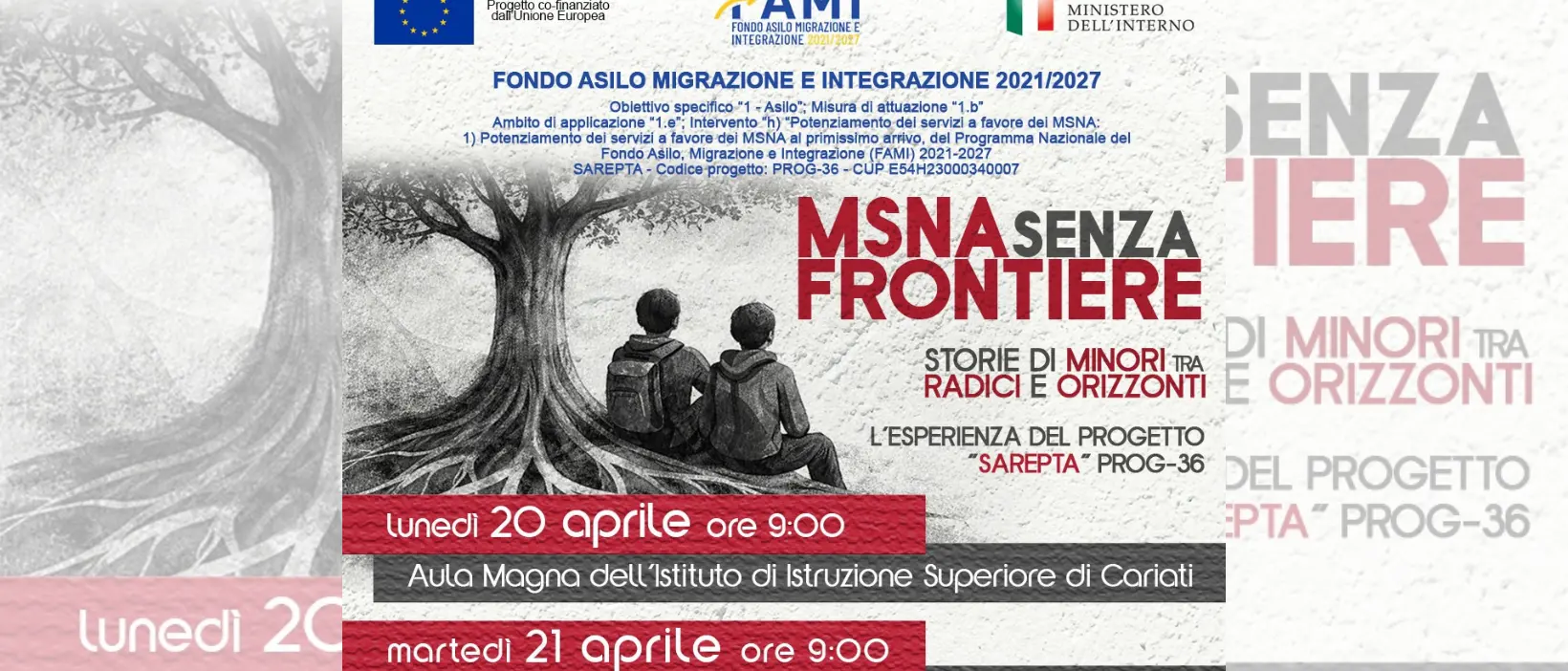 Storie di minori stranieri non accompagnati: a Cariati e Cosenza l’iniziativa “Msna senza frontiere”\n