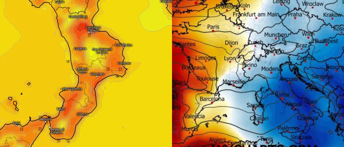 Meteo Calabria, weekend estivo con temperature fino a 28 gradi ma poi arriva l’aria fredda dall’Artico: ecco quando\n