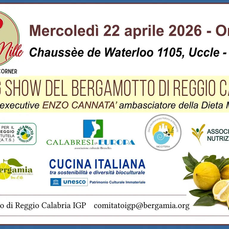 Il Bergamotto di Reggio Calabria al Parlamento Europeo di Bruxelles: mercoledì conferenza e cooking show\u00A0\n
