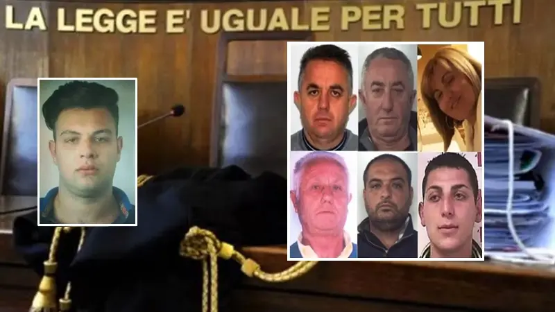 <p>A sinistra Luigi Federici, a destra Francesco La Rosa, Antonio La Rosa, Tomasina Certo, Domenico La Rosa, Davide Surace e Antonio Prostamo</p>\\n