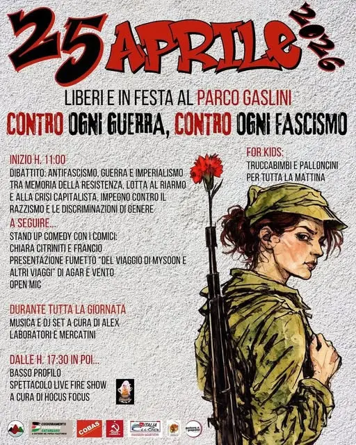 25 aprile, al Parco Gaslini un presidio contro la guerra: “liberiamoci dall’imperialismo”\n