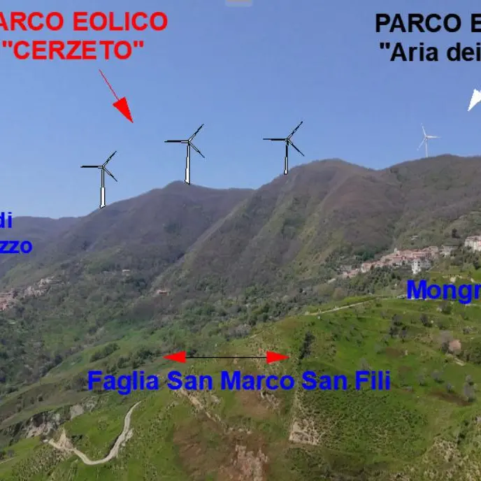 Mongrassano boccia il parco eolico Cerzeto: pale alte 200 metri troppo\u00A0vicine\u00A0alle frane\n