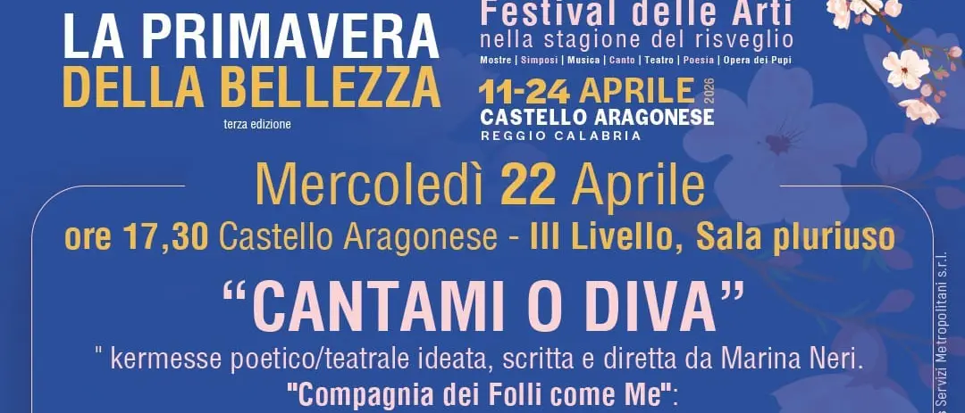 Al Castello Aragonese arriva “Cantami o diva”, la Primavera della bellezza incanta Reggio e si avvia verso il gran finale\n