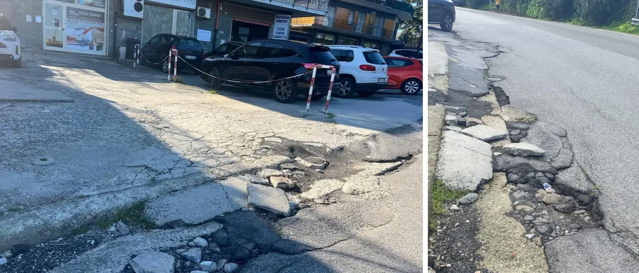 Vibo, da anni convive con la strada che cede davanti al suo negozio: «A rischio la mia attività, per favore intervenite»\n