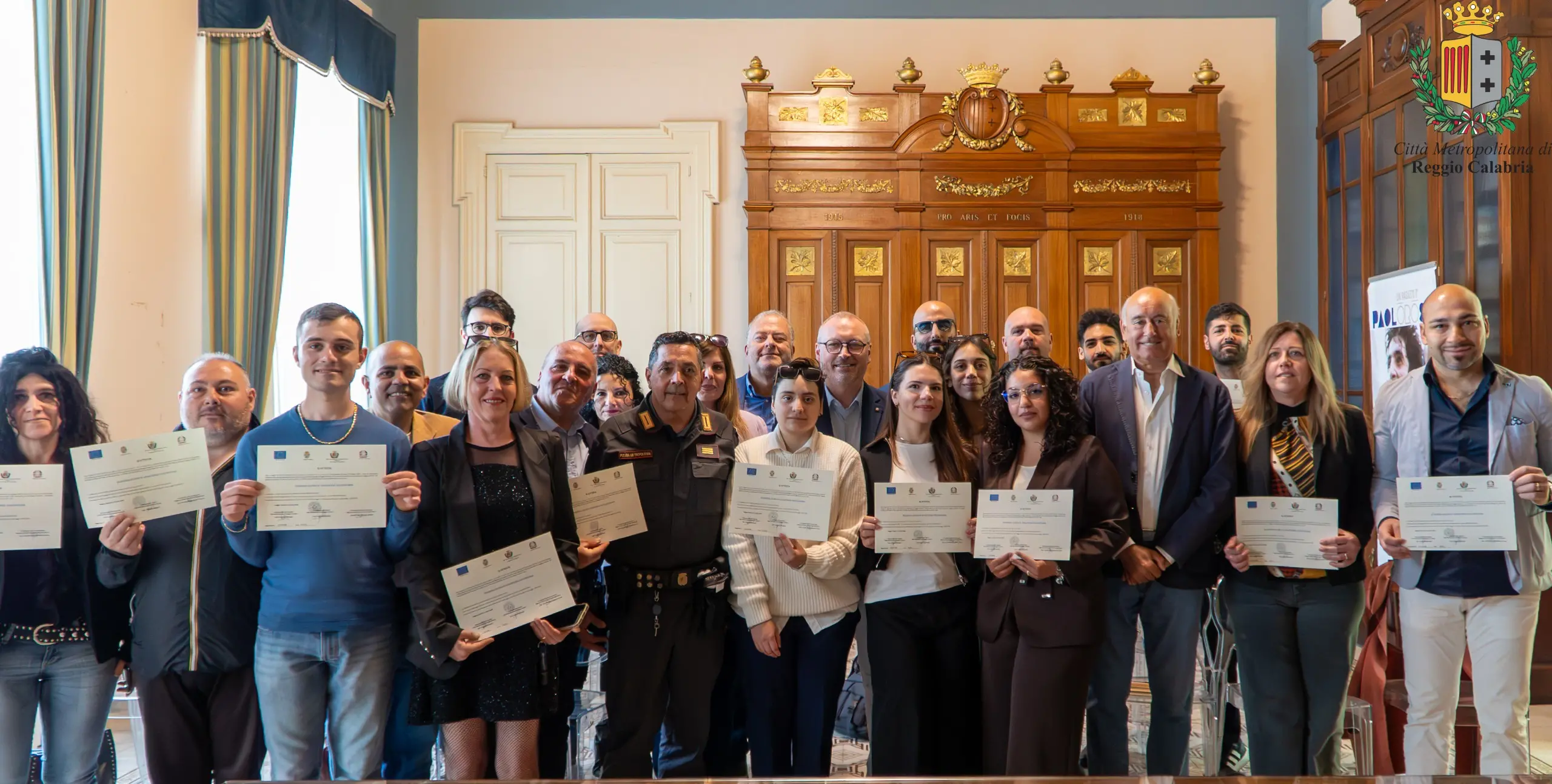 Consegnati attestati di qualifica per\u00A027 nuove Guardie giurate venatorie volontarie della Città Metropolitana\n