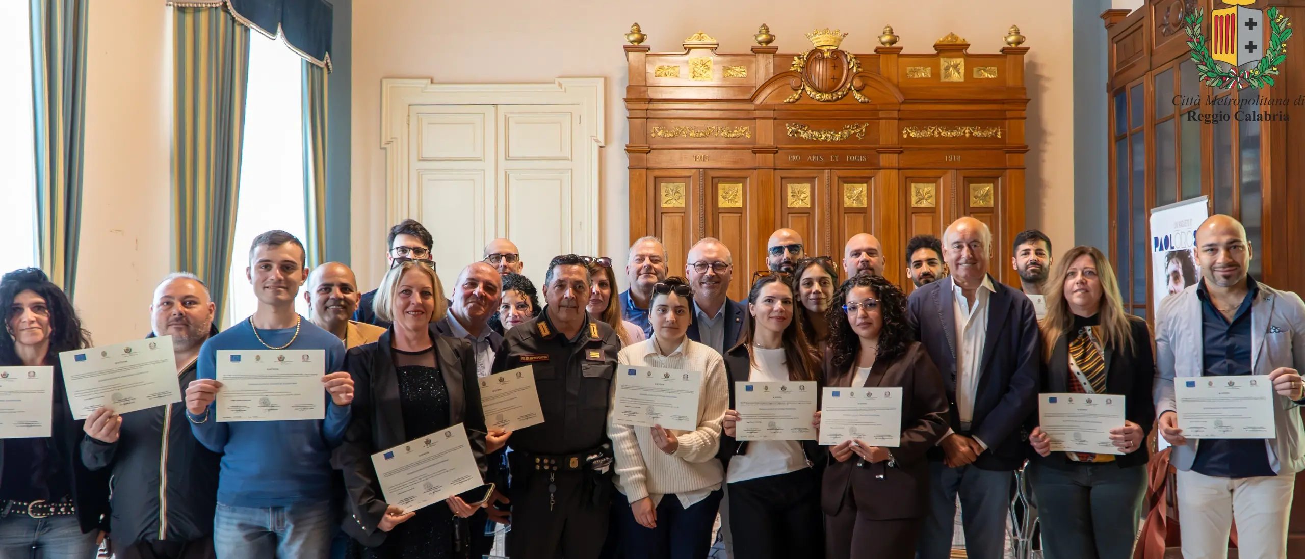 Consegnati attestati di qualifica per\u00A027 nuove Guardie giurate venatorie volontarie della Città Metropolitana\n