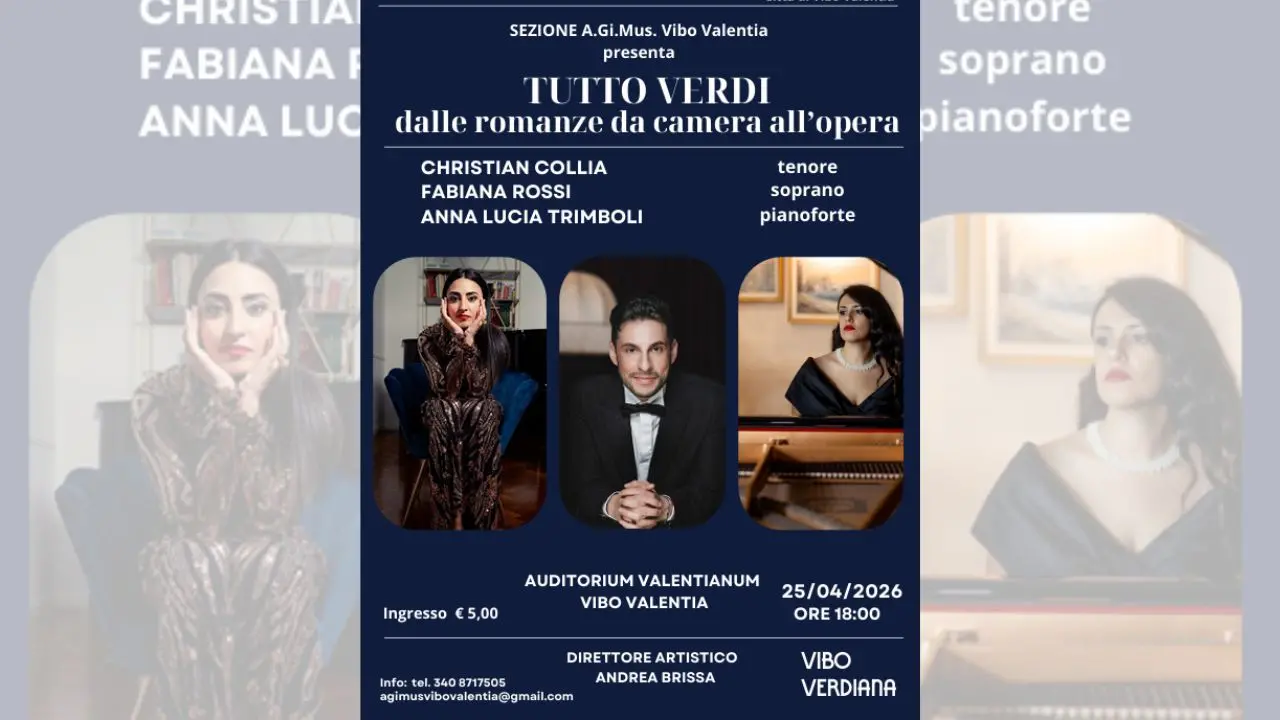 Vibo Valentia celebra il 25 aprile con un omaggio a Giuseppe Verdi: si scaldano le voci internazionali di Collia e Rossi\n