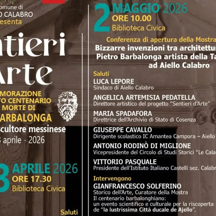 Aiello Calabro celebra Pietro Barbalonga con un anno di eventi tra arte e storia\n