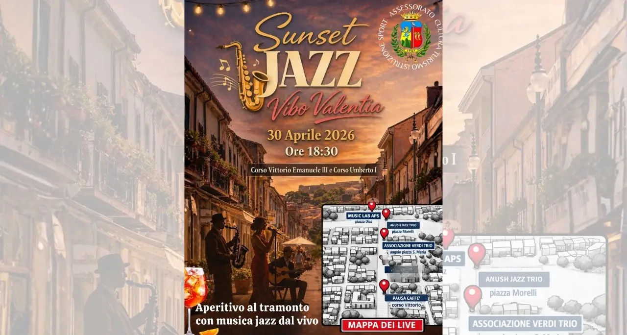 Vibo, il centro storico al tramonto diventa un salotto jazz. L'assessore Soriano:\u00A0«Un nuovo modo di vivere la città»\n