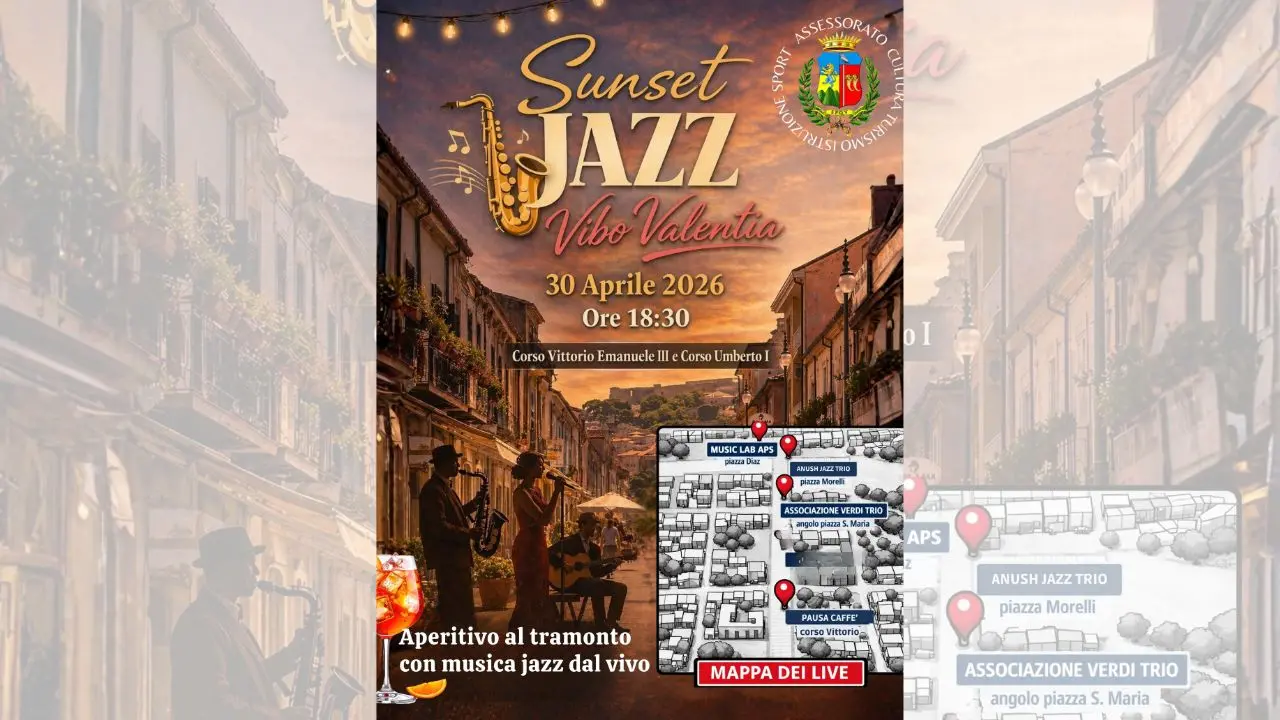 Vibo, il centro storico al tramonto diventa un salotto jazz. L'assessore Soriano:\u00A0«Un nuovo modo di vivere la città»\n
