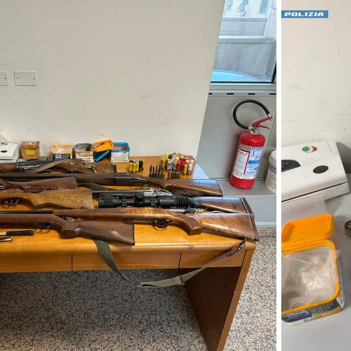 Deteneva cocaina e sette fucili: arrestato dalla Squadra mobile di Cosenza\n