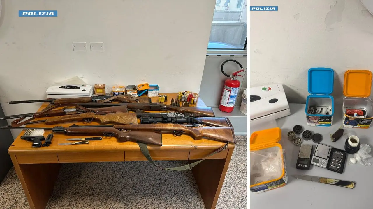 Deteneva cocaina e sette fucili: arrestato dalla Squadra mobile di Cosenza\n