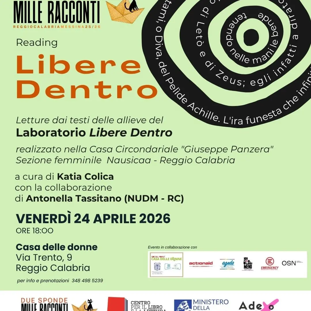 Reggio, alla Casa delle Donne andrà in scena il reading “Libere Dentro”\n