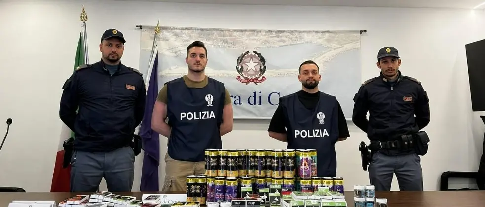 Crotone, prodotti con cannabis light in distributori automatici: scatta il sequestro\n