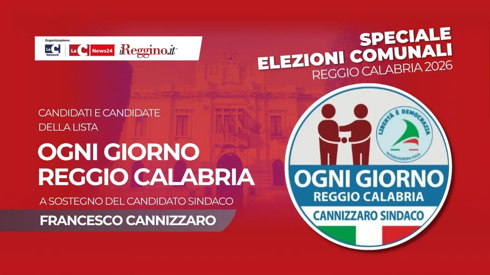 Centrodestra, i 32 candidati di “Ogni giorno Reggio Calabria” a sostegno di Cannizzaro\n