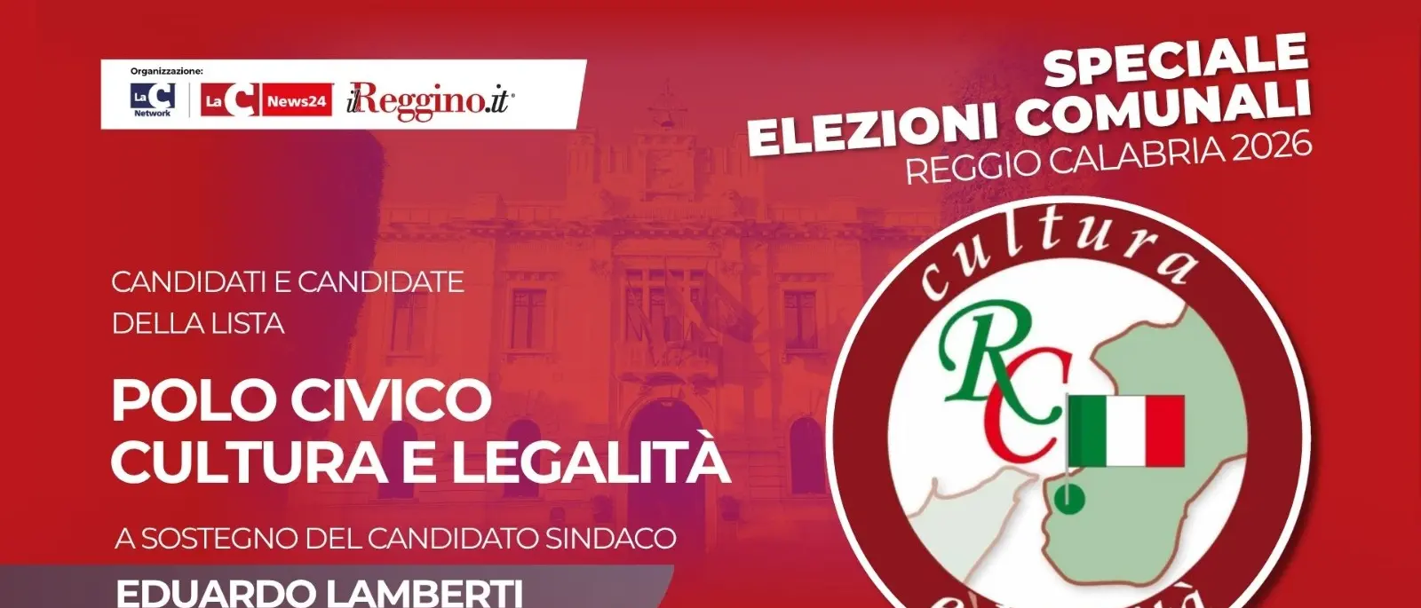 Polo Civico, i 32 candidati a sostegno del candidato sindaco Eduardo Lamberti Castronuovo\n