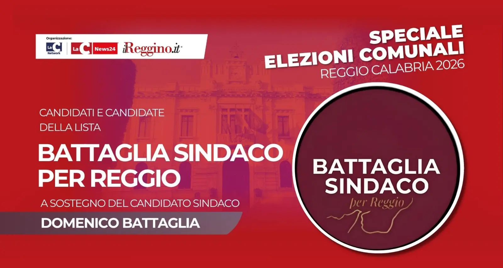 Centrosinistra, i nomi dei 32 candidati della lista “Battaglia sindaco”\n