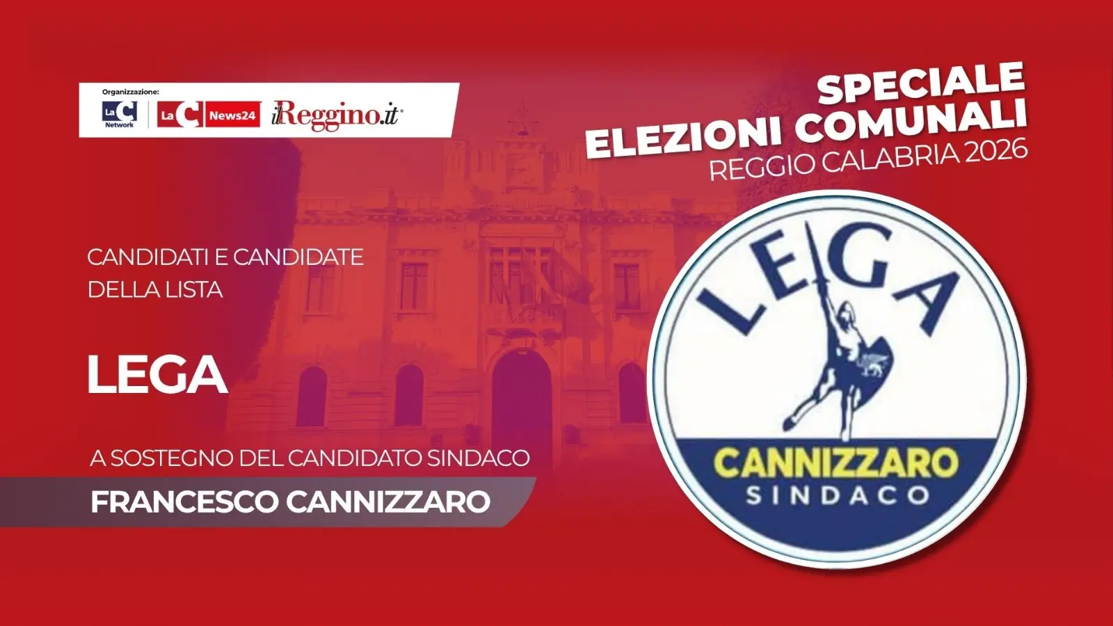 Centrodestra, i nomi dei 32 candidati della Lega a sostegno del candidato sindaco Cannizzaro\n