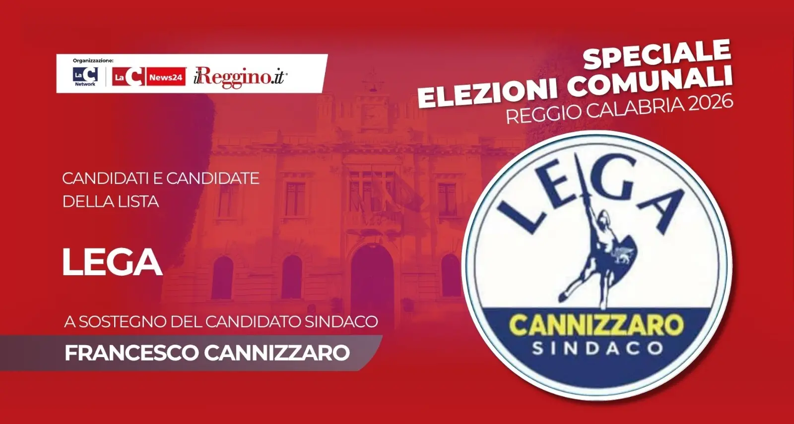 Centrodestra, i nomi dei 32 candidati della Lega a sostegno del candidato sindaco Cannizzaro\n