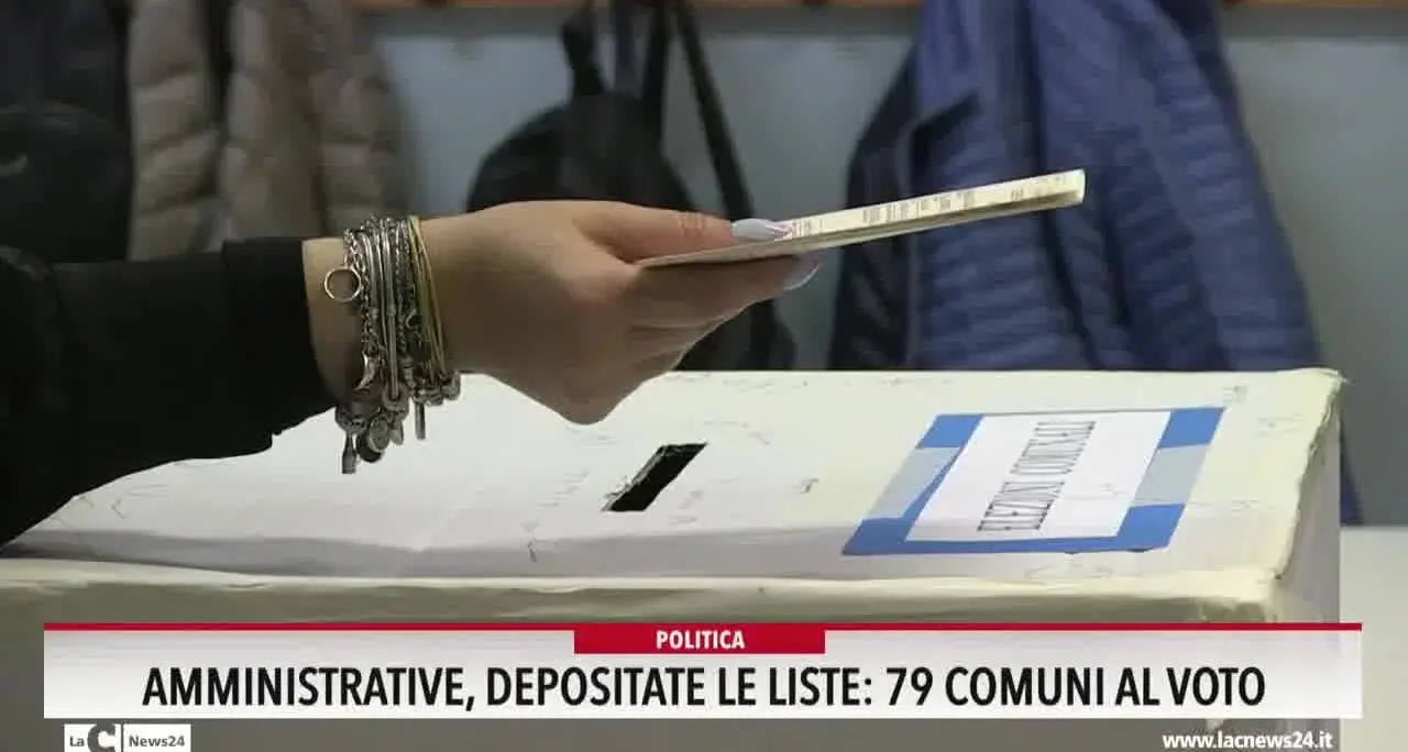Amministrative, depositate le liste: 79 comuni al voto