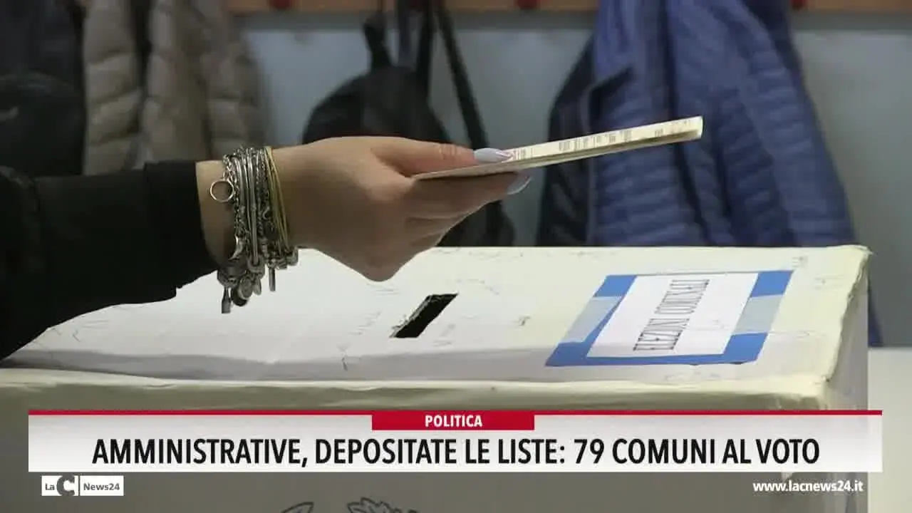 Amministrative, depositate le liste: 79 comuni al voto