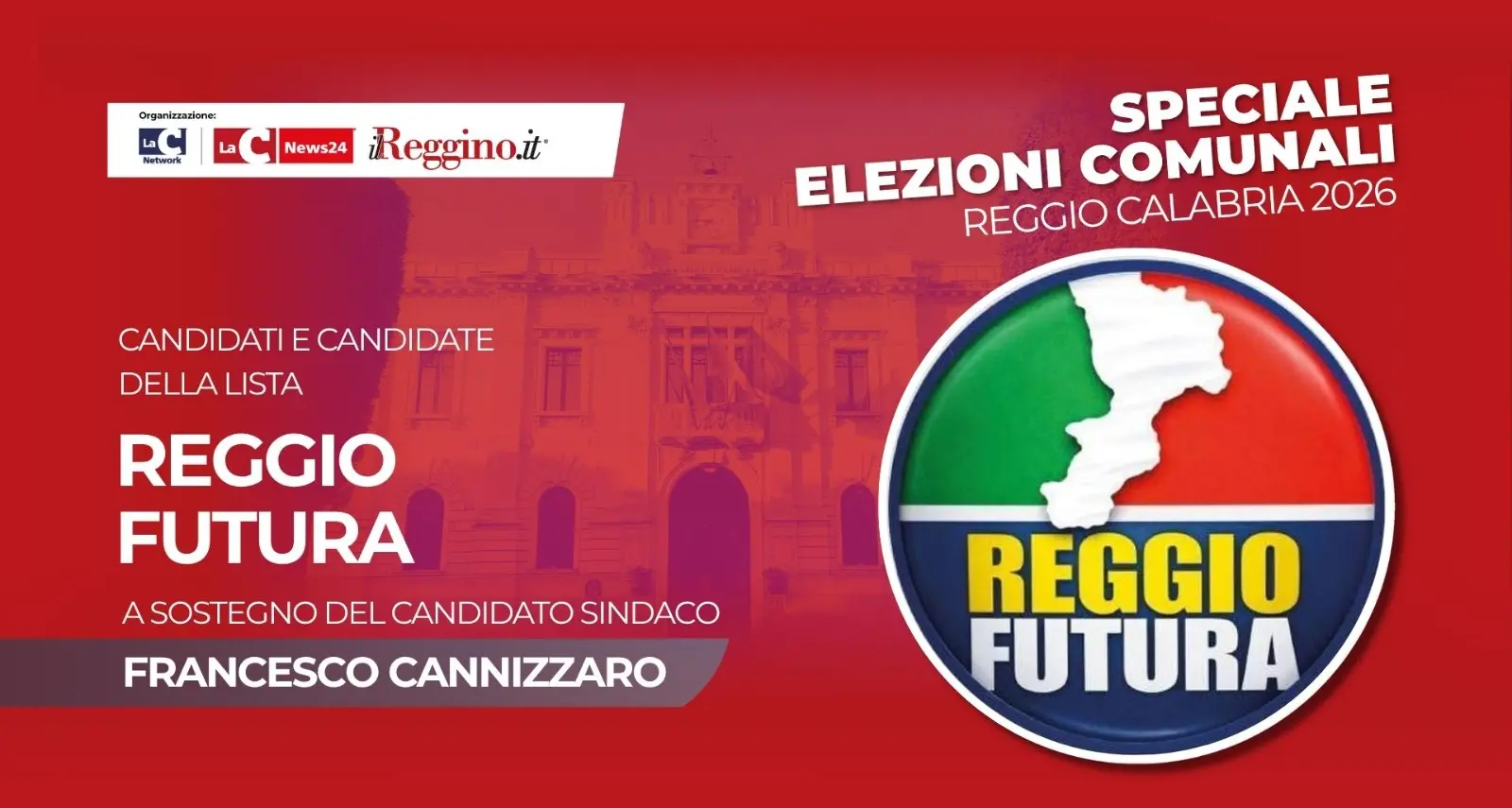 Centrodestra, la lista di “Reggio futura” a sostegno del candidato sindaco Cannizzaro\n