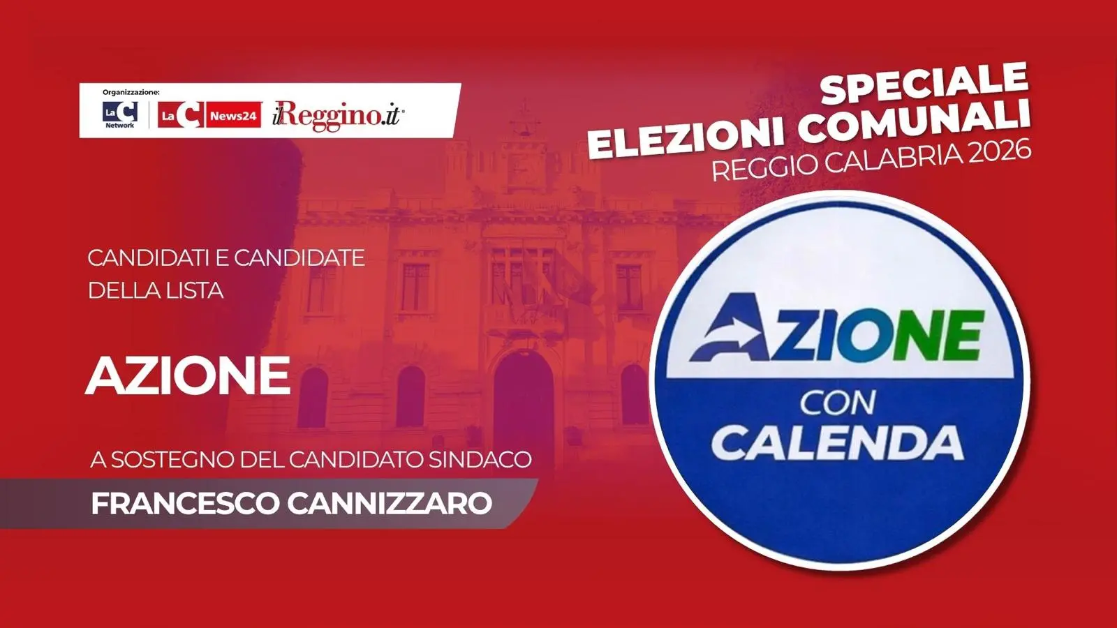 Centrodestra, i nomi della lista di “Azione” a sostegno del candidato sindaco Cannizzaro\n