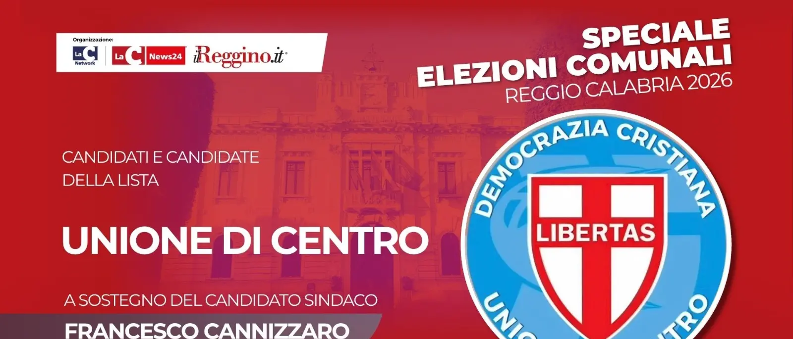 Centrodestra, i 31 candidati della\u00A0lista\u00A0DC-UDC a sostegno del candidato sindaco Cannizzaro\n