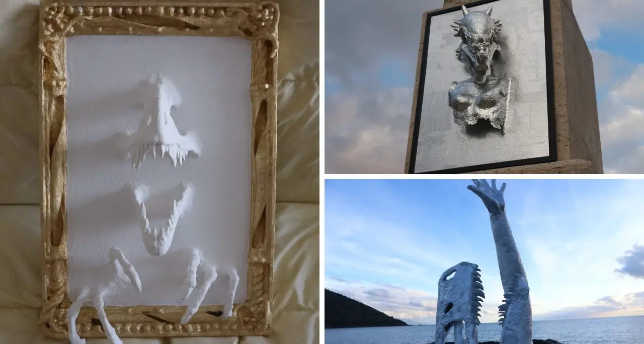 L’arte che nasce dai rifiuti e parla di estinzione: «Ogni vizio è un meteorite che scagliamo addosso a noi stessi»\n