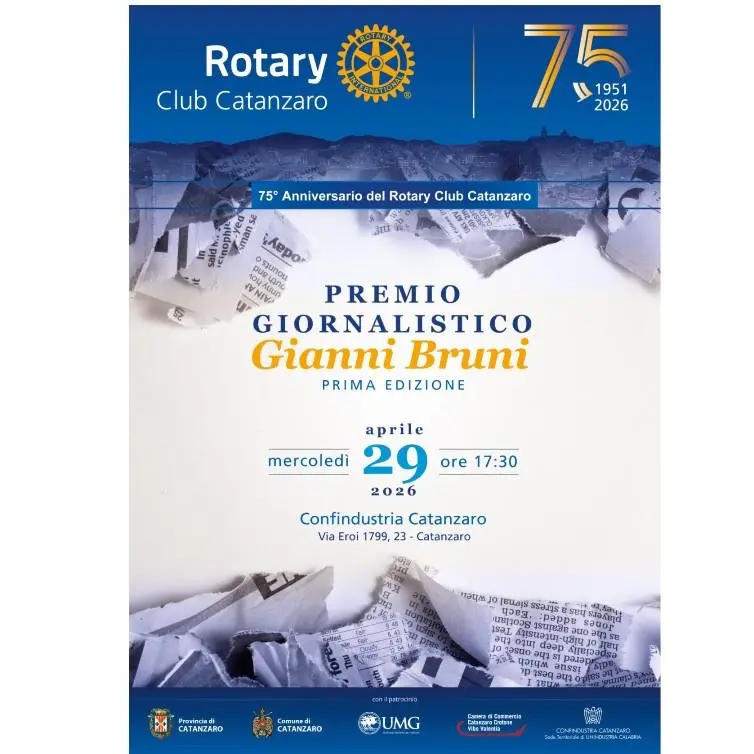 Rotary Club Catanzaro fa 75 anni e racconta la città con il “Premio Gianni Bruni”