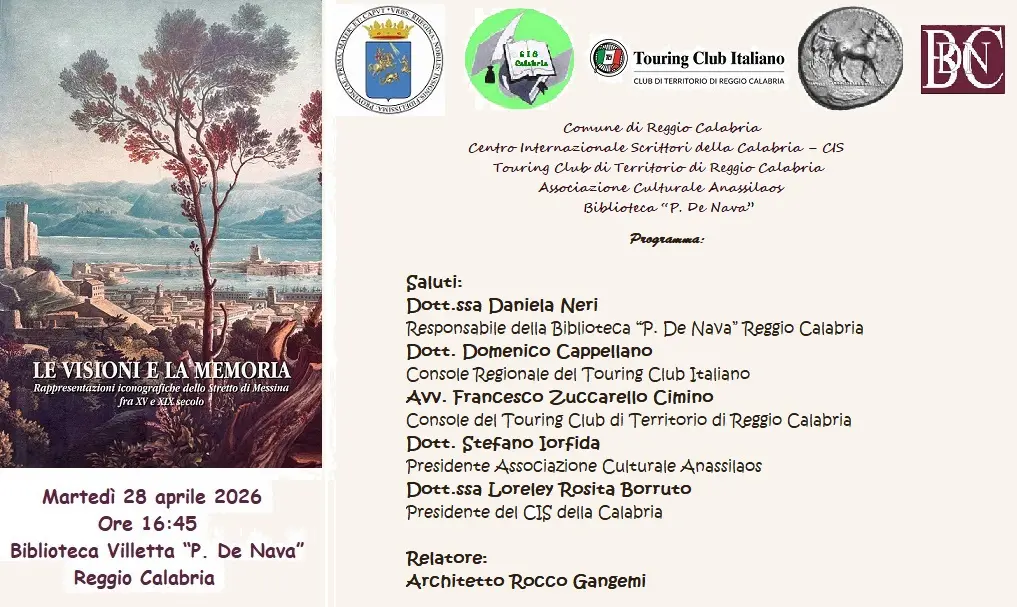Reggio, il 28 aprile\u00A0la conferenza “Le visioni e la memoria”\n