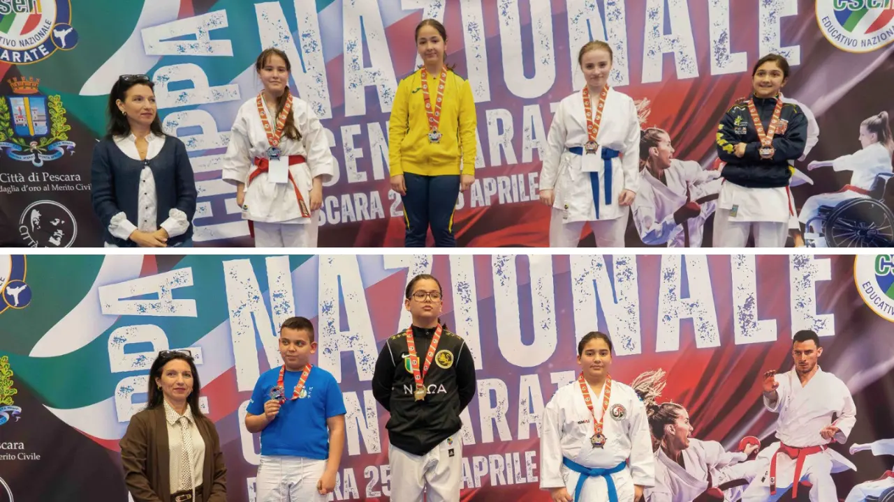 Ortelio e Pontoriero sul podio a Pescara, il Tropheum Karate Club di Ricadi conferma la crescita del vivaio\n