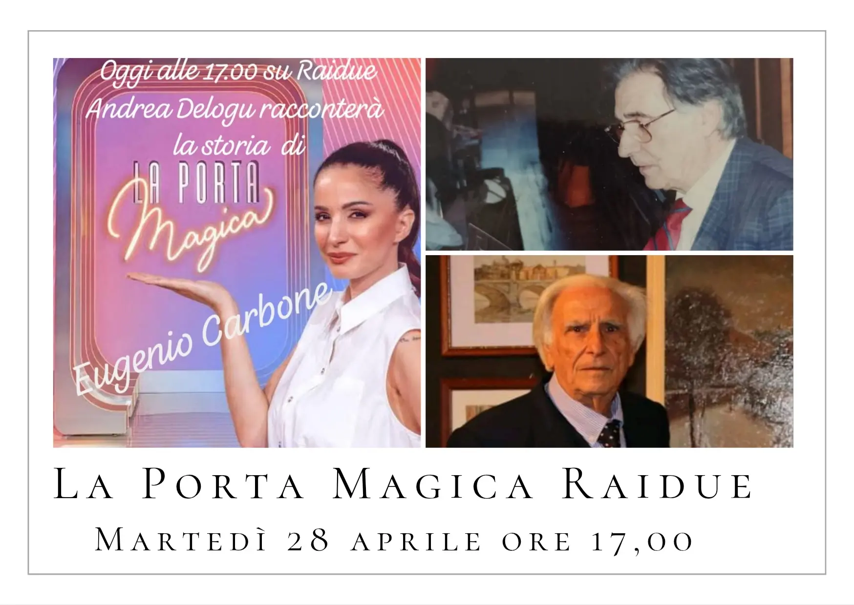 Il sarto calabrese Eugenio Carbone e la memoria ritrovata: la figlia Susy lo racconta in tv nel salotto di Andrea Delogu\n