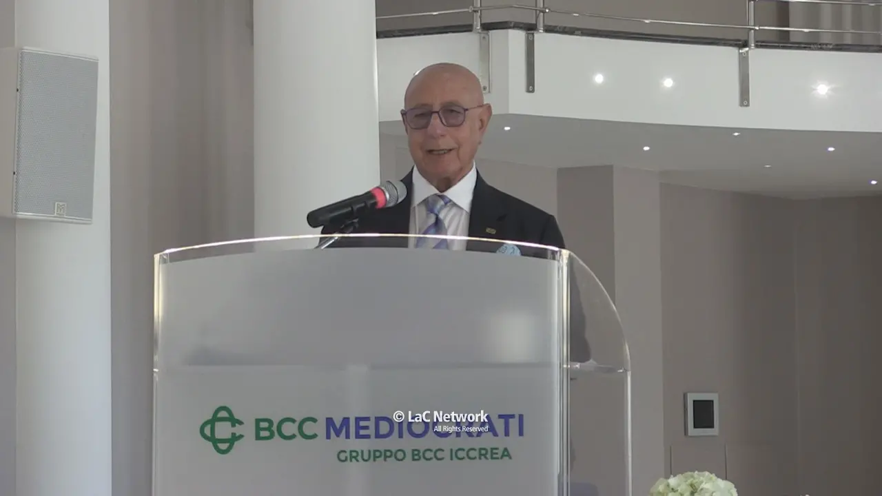 <p>L'intervento del presidente della Bcc Mediocrati Nicola Paldino</p>\\n