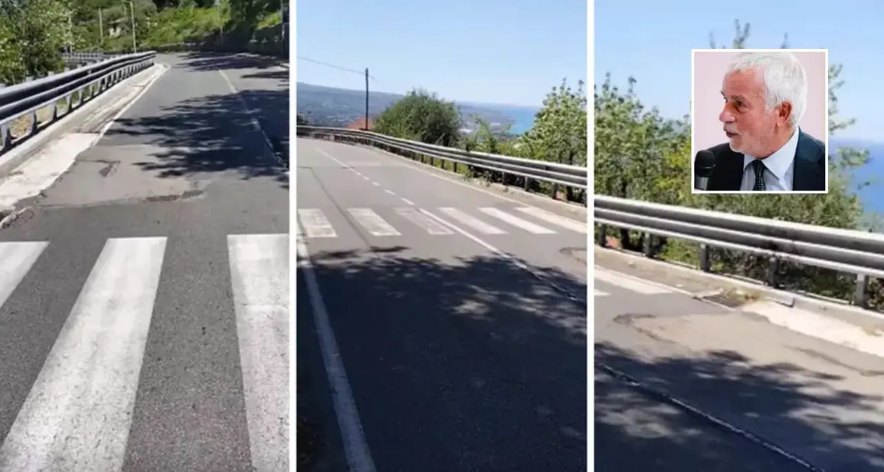 Nuovo cedimento sulla strada di Longobardi, l’assessore: «Ditta già allertata 20 giorni fa, a breve il ripristino»\n