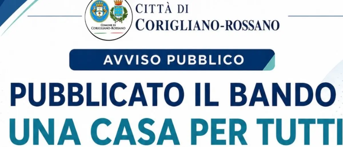 Corigliano Rossano pubblica il bando “Una Casa per tutti” per aiutare le famiglie in affitto\n