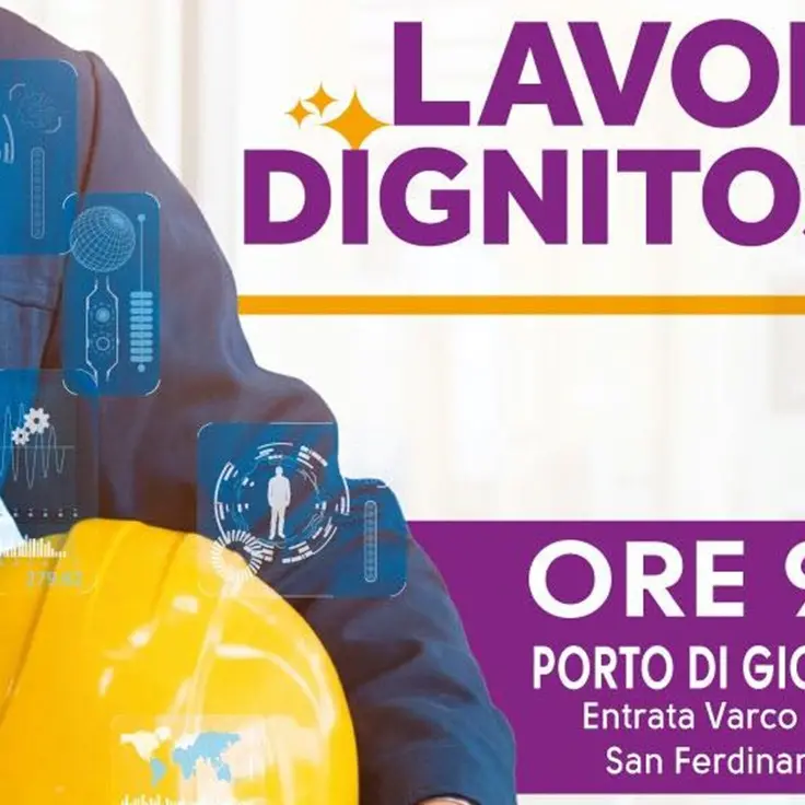 Primo maggio, manifestazione congiunta di\u00A0Cgil, Cisl e Uil al porto di Gioia Tauro\n