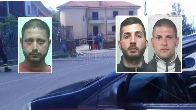 <p>Il luogo dell'eplosione nel 2017 dell'autobomba e nei riquadri da sinistra: Nicola Ciconte, Salvatore Emmanuele e Nicola Criniti</p>\\n