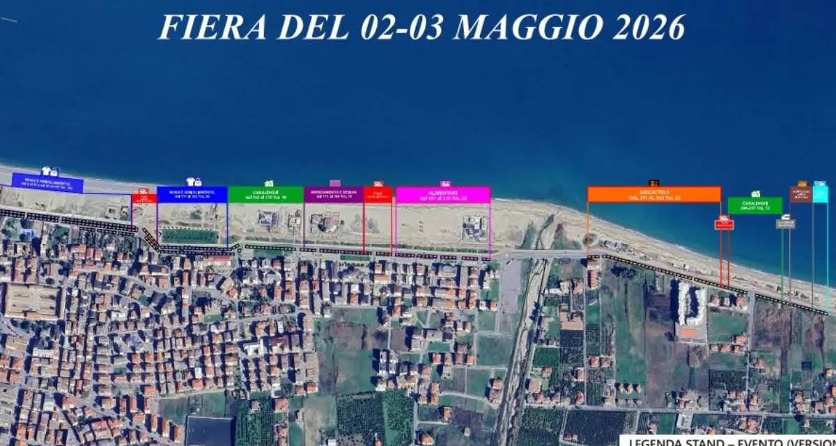 Fiera di Maggio a Schiavonea, tutto pronto per l’edizione 2026 sul lungomare\n