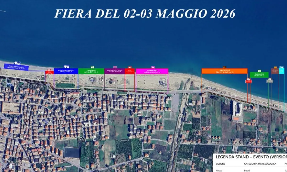 Fiera di Maggio a Schiavonea, tutto pronto per l’edizione 2026 sul lungomare\n