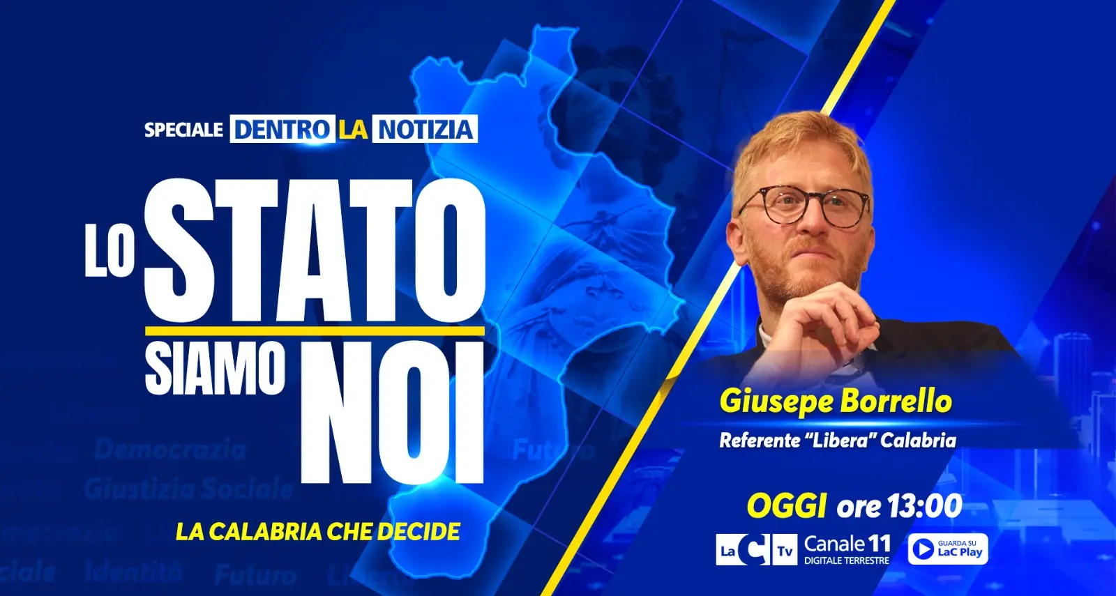 <p>Mafie e coscienza civile, il sogno di Libera per una nuova Calabria: lo speciale “<span style=\"color:hsl(0, 75%, 60%);\">Lo Stato siamo Noi</span>” su LaC</p>