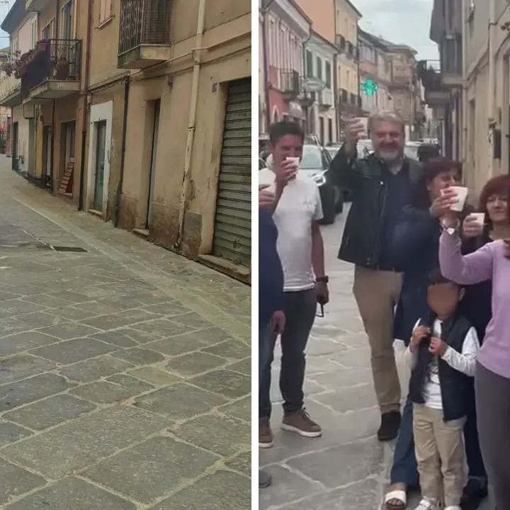 Vibo, via Luigi Razza riaperta al traffico: i commercianti brindano in strada\n