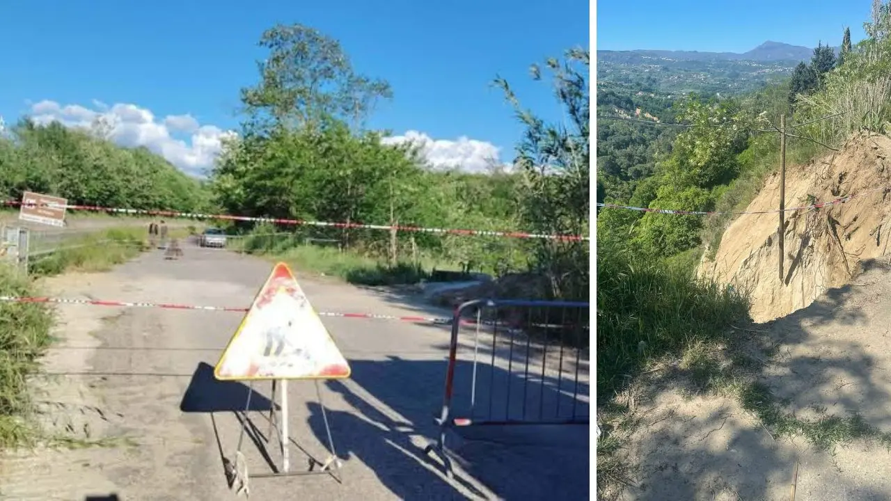 Rovito, strada chiusa per frana: isolate una trentina di famiglie\n