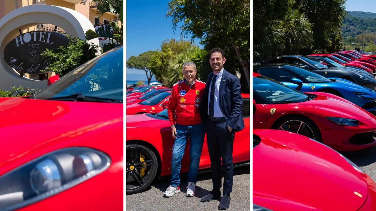 Oltre 30 Ferrari invadono Vibo Marina: successo per l’evento del Club Catanzaro al ristorante Lapprodo\n