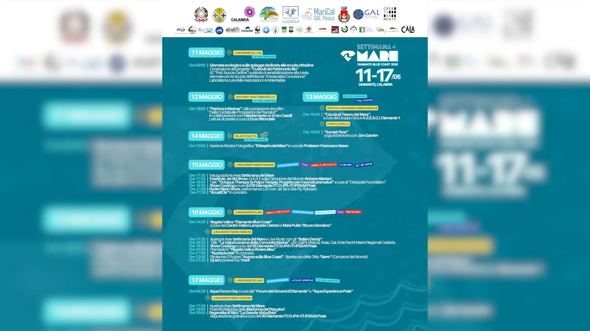 Tutto pronto per la “Settimana del Mare –\u00A0Diamante Blue Coast 2026” tra sport, scienza e spettacolo\n