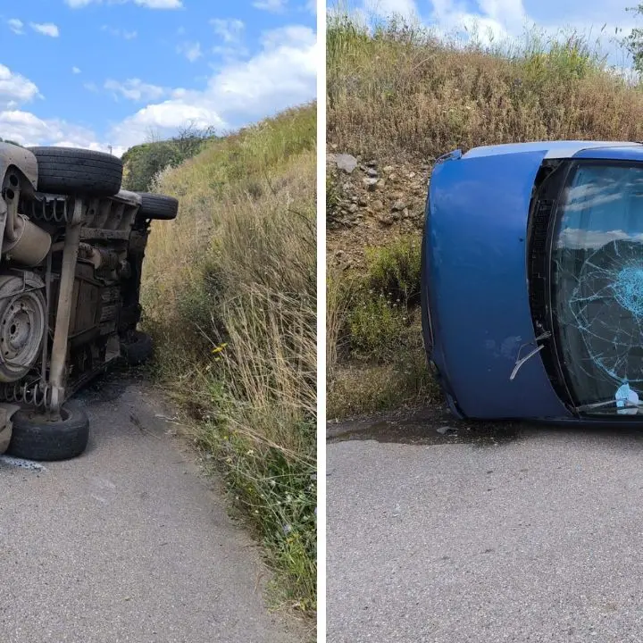 Cassano, perde il controllo dell’auto e si ribalta in Contrada Laccata: ferito un uomo\n