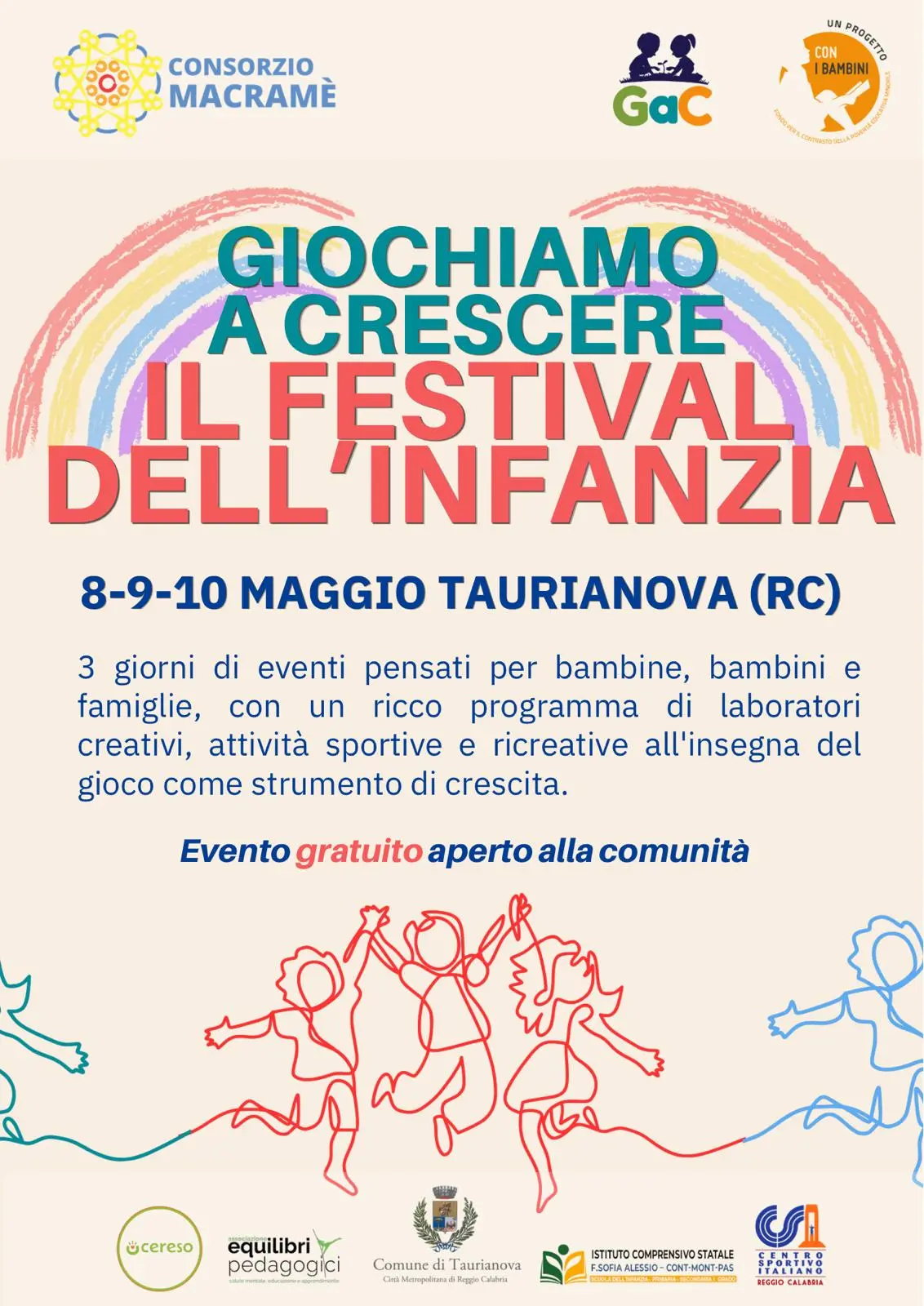 Al via a Taurianova il Festival dell’Infanzia “Giochiamo A Crescere”\n