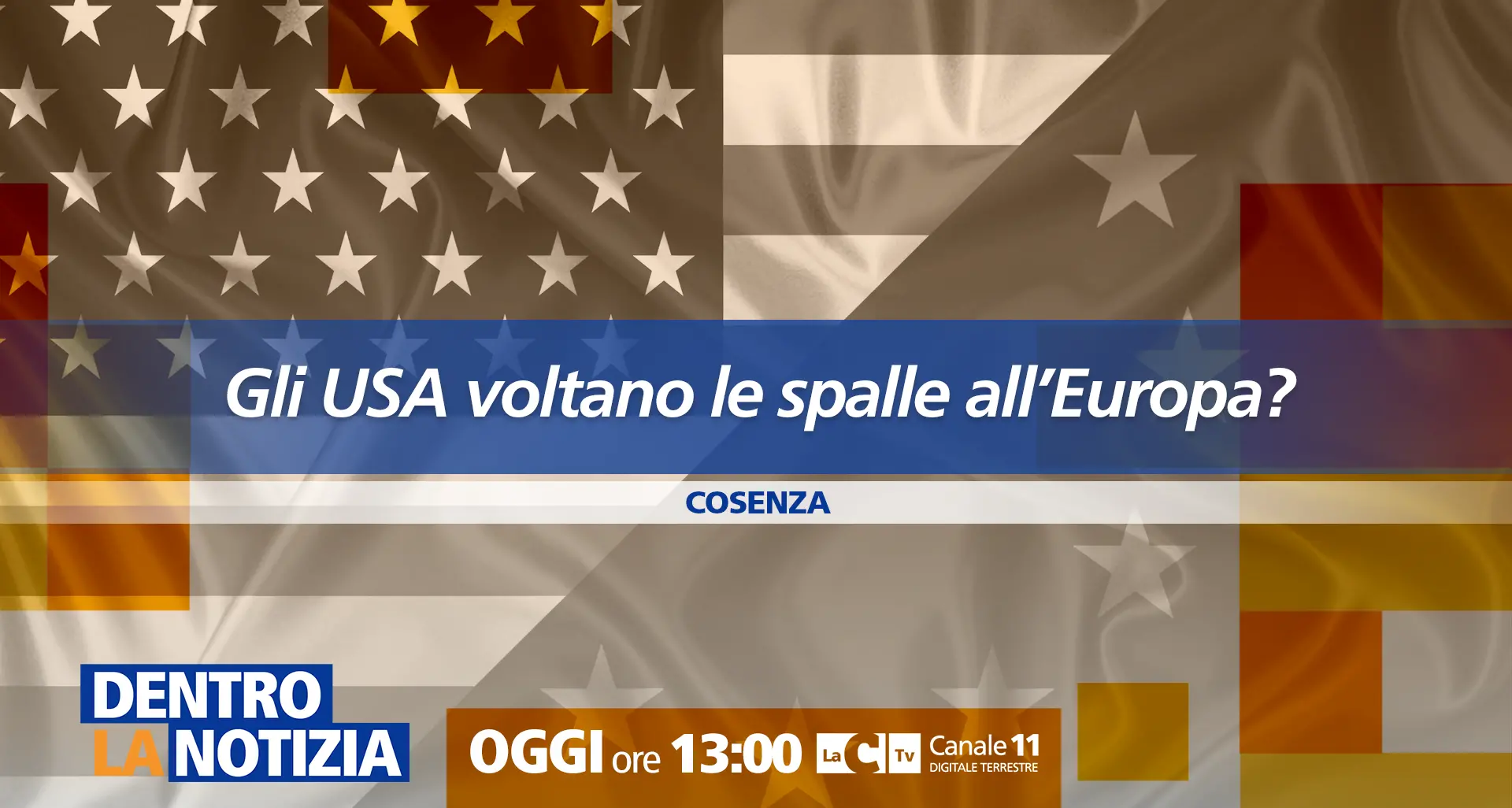 Gli Usa voltano le spalle all’Europa? Ne parliamo oggi\u00A0a Dentro la Notizia alle 13 su LaC Tv\n