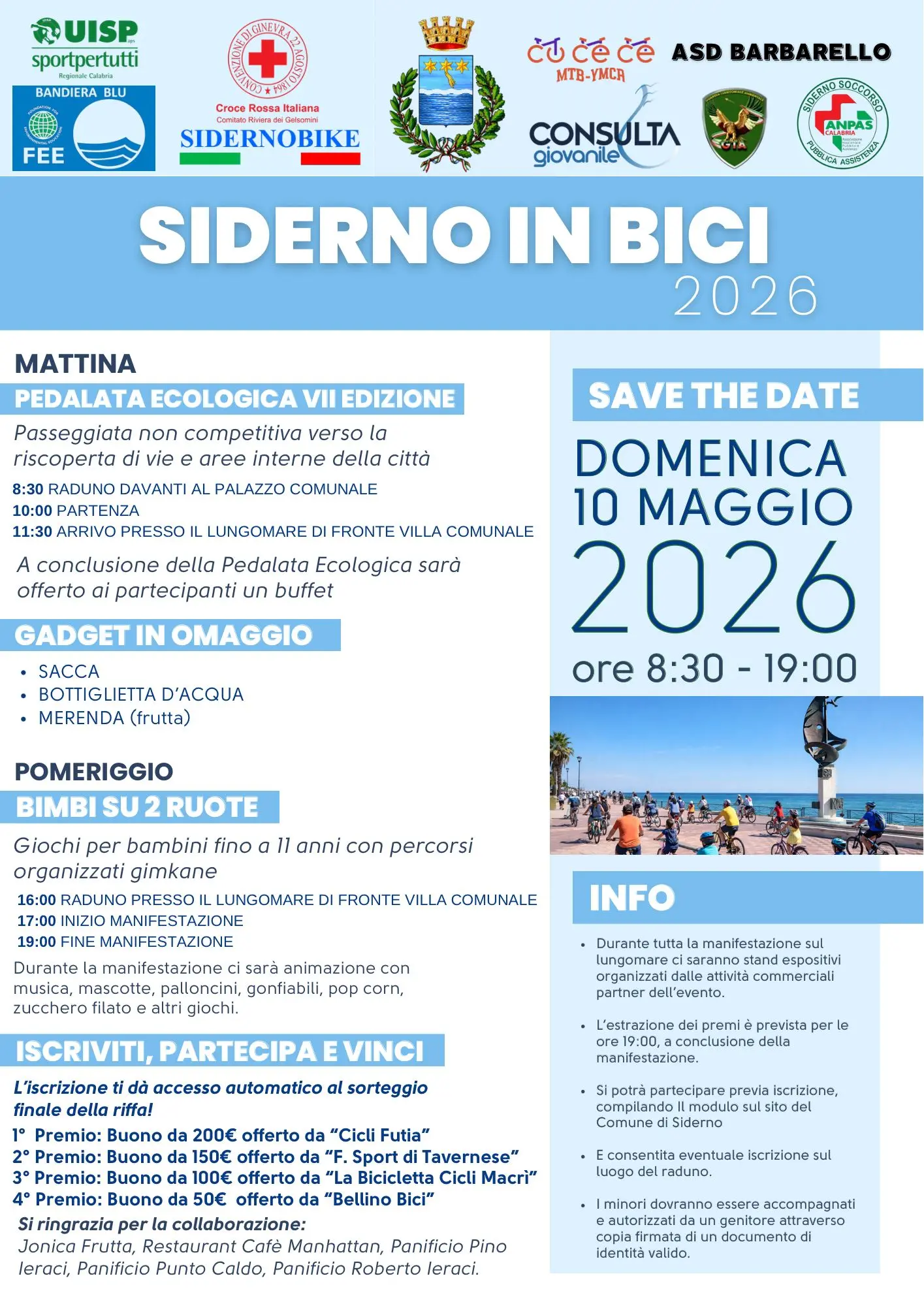 \"Siderno in Bici\", domenica\u00A0un'intera giornata all'insegna di sport, ecologia e socializzazione\n